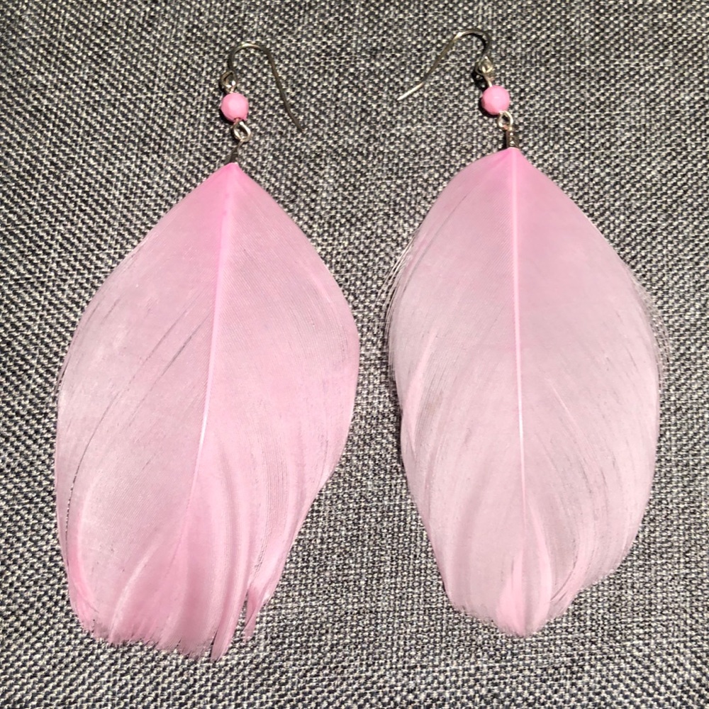 Pastel Feather Earrings Pair